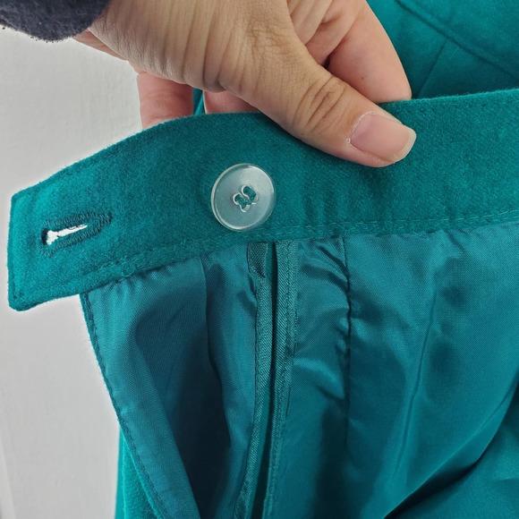 Vintage Miss Pendleton Emerald Green 100% Virgin Wool Skirt Womens Size 16 - Picture 7 of 9